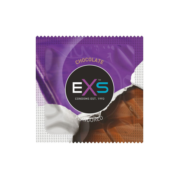 Préservatifs x2 lubrifiés en latex goût chocolat 54mm 